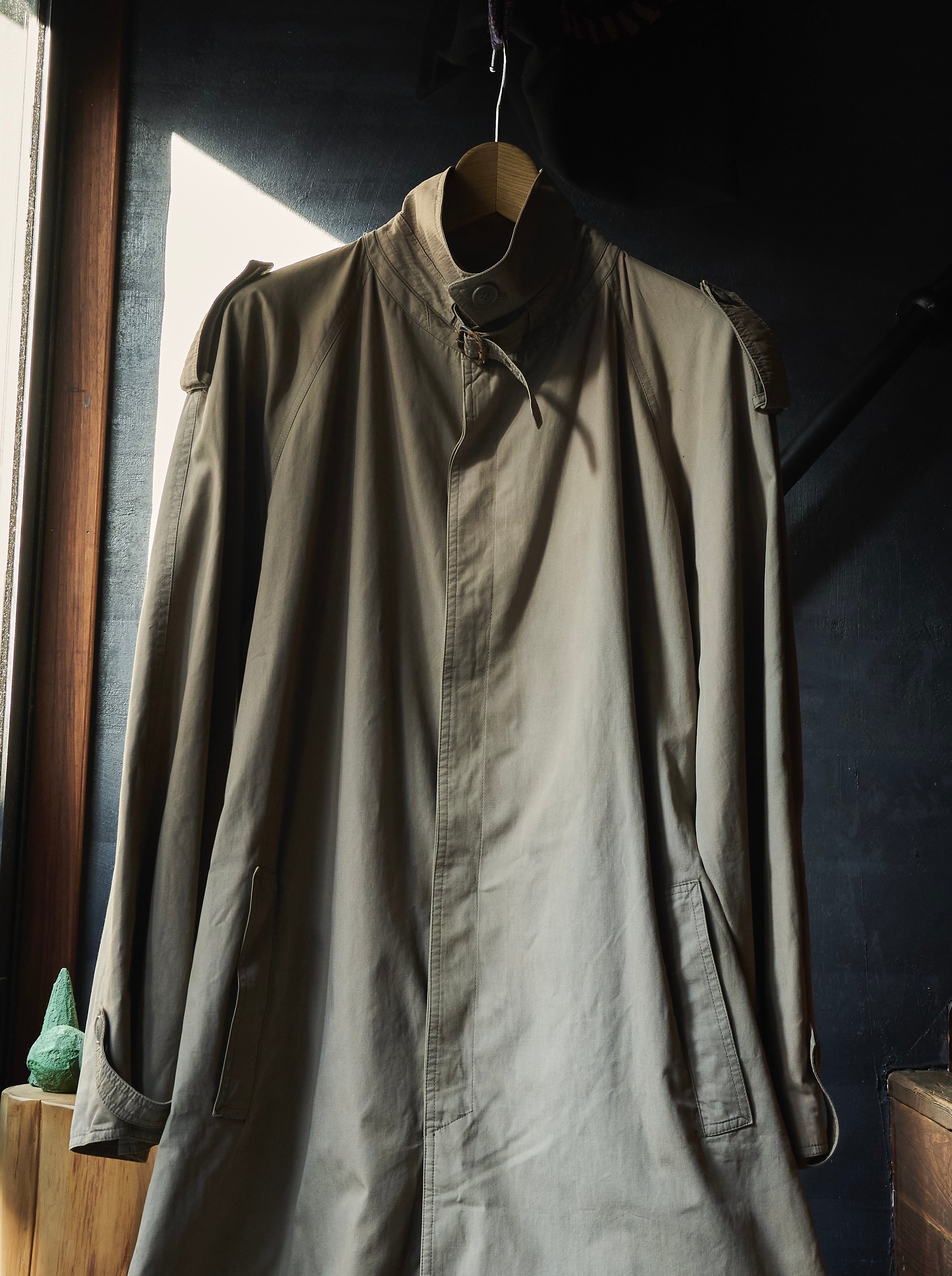 vintage allegri High-density cotton single trench coat | FOLLIEE.