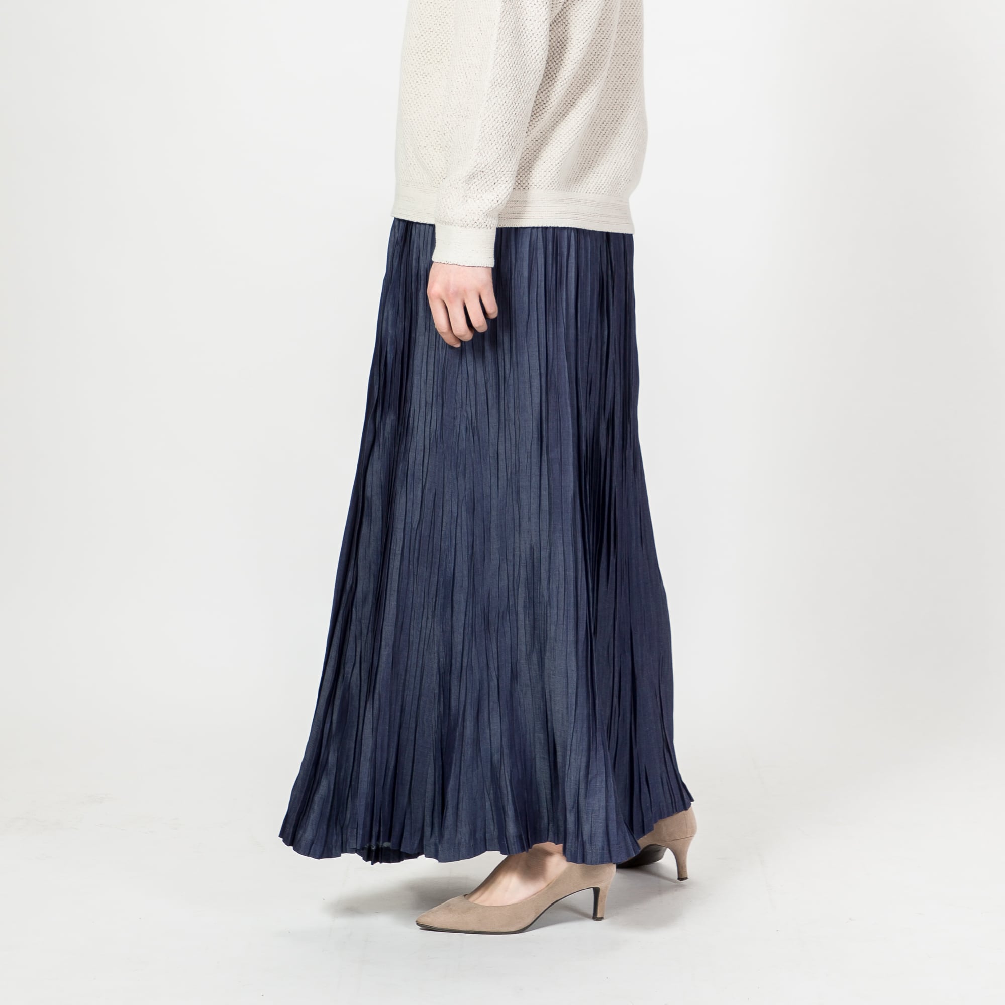 デニムプリーツスカート | EDGE OF LINE｜ONLINE STORE