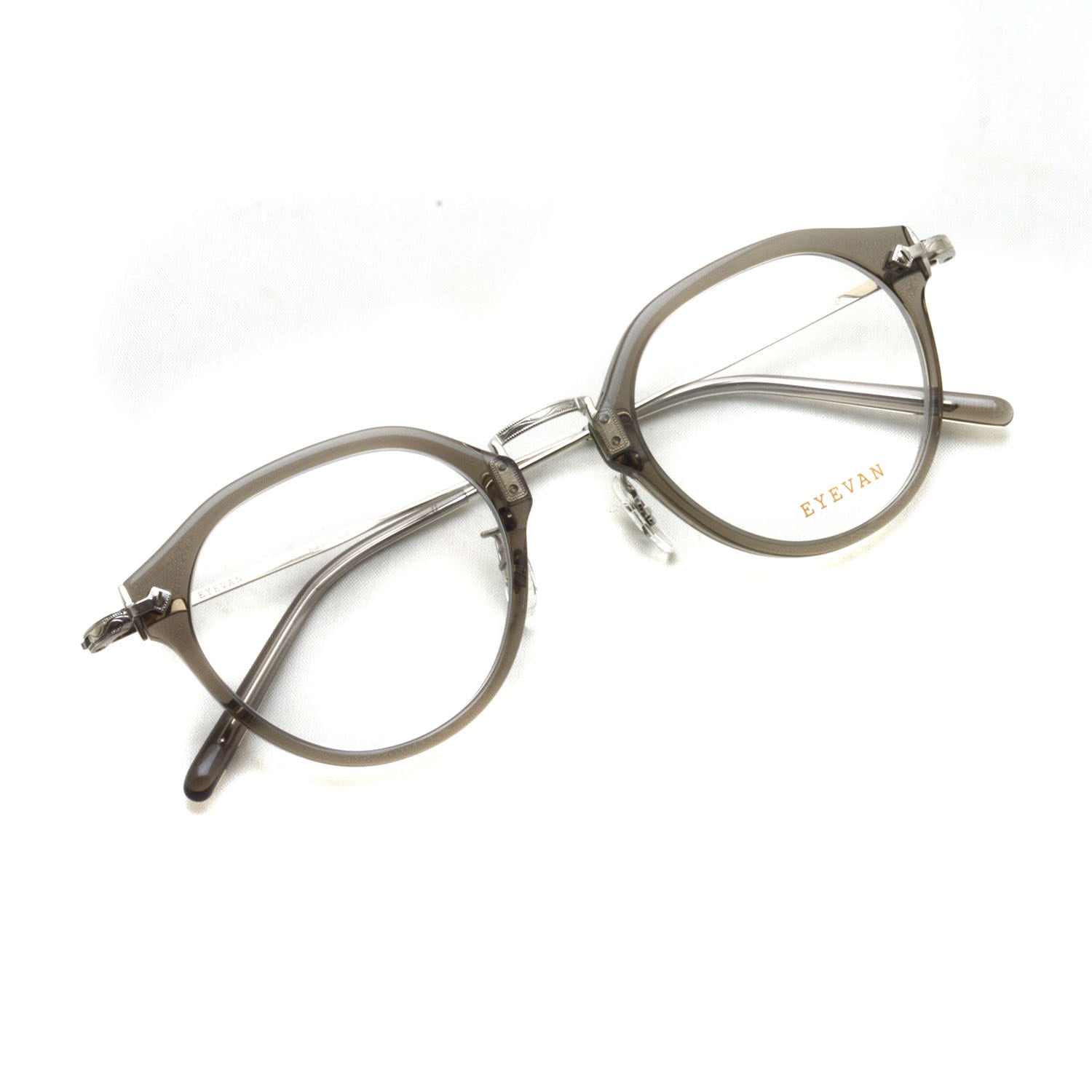 EYEVAN / E-0508 / SMKS スモークグレー - シルバー メガネ クラウン