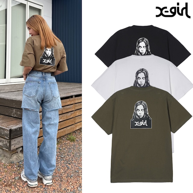 【X-girl】FACE S/S TEE【エックスガール】