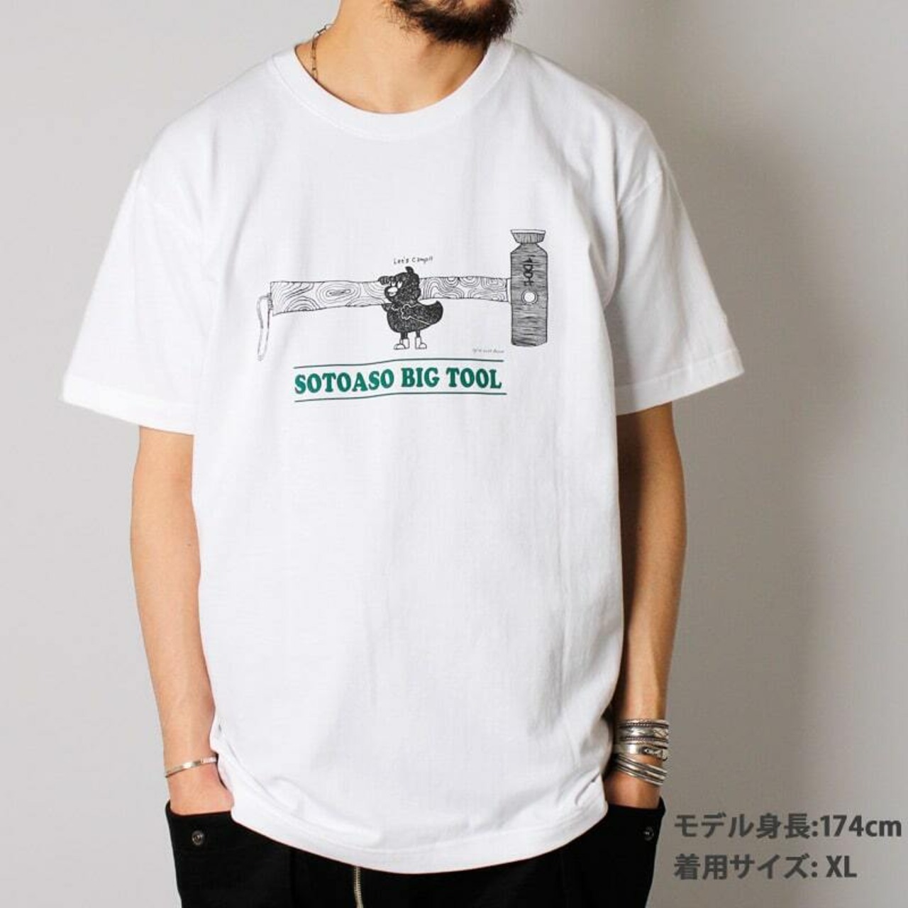 grn outdoor SOTOASOBI S/S TEE(TOOL:柄A) go105M Tシャツ