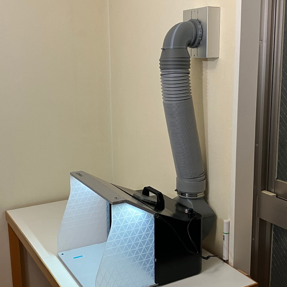 かくり換気扇・塗装ブース【ファン2基搭載・アタッシュケース型 塗装