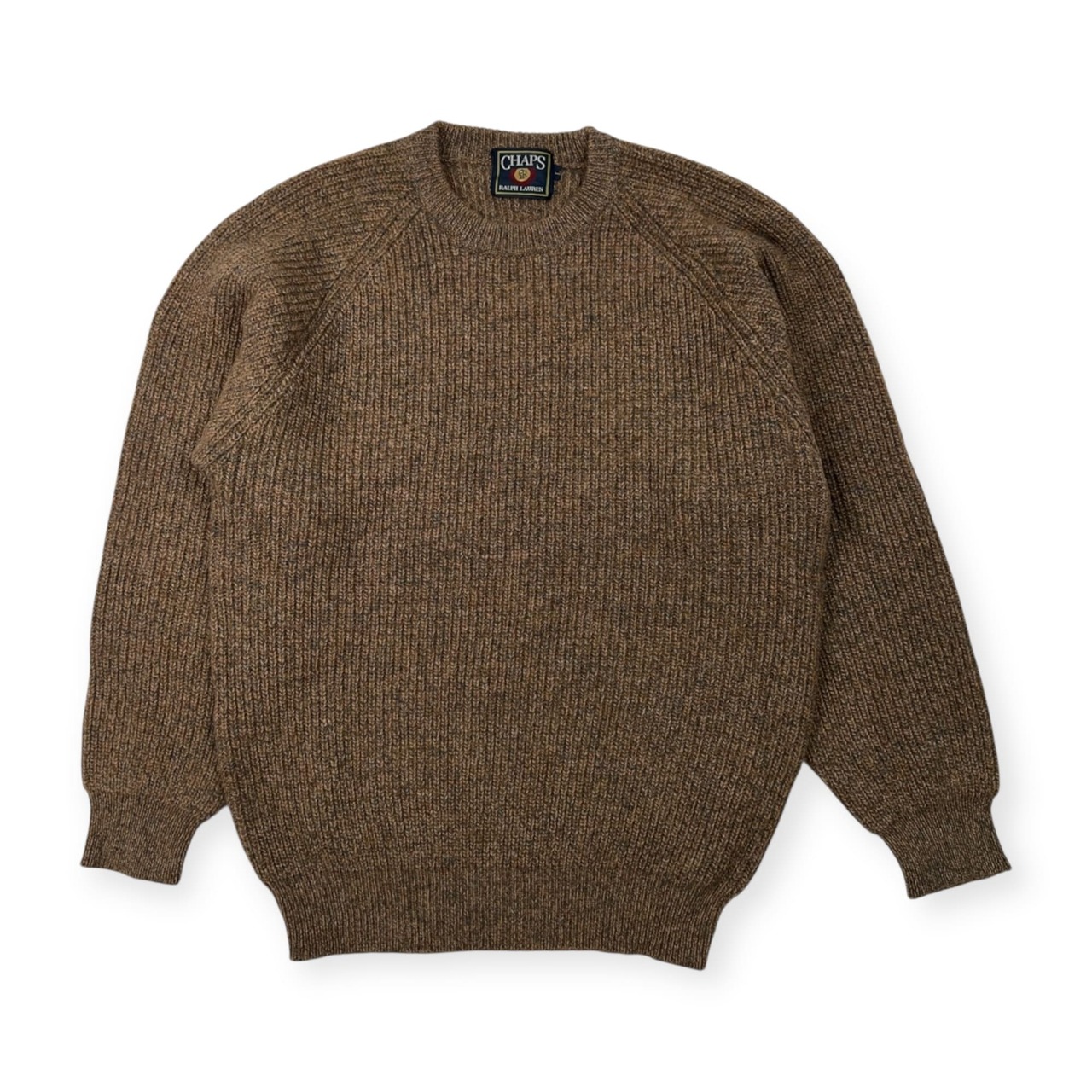美品 90s CHAPS RALPH LAUREN チャップス ラルフローレン 畔編み ウールニットセーター サイズ L /メンズ/日登美/ビンテージ