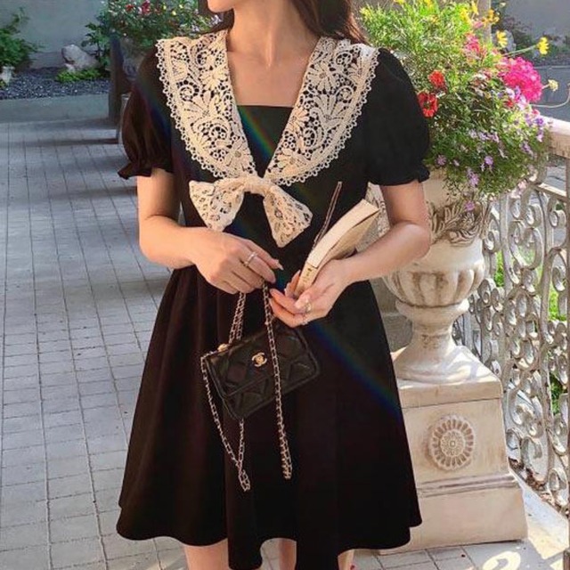 lace sailor collar OP　A0068