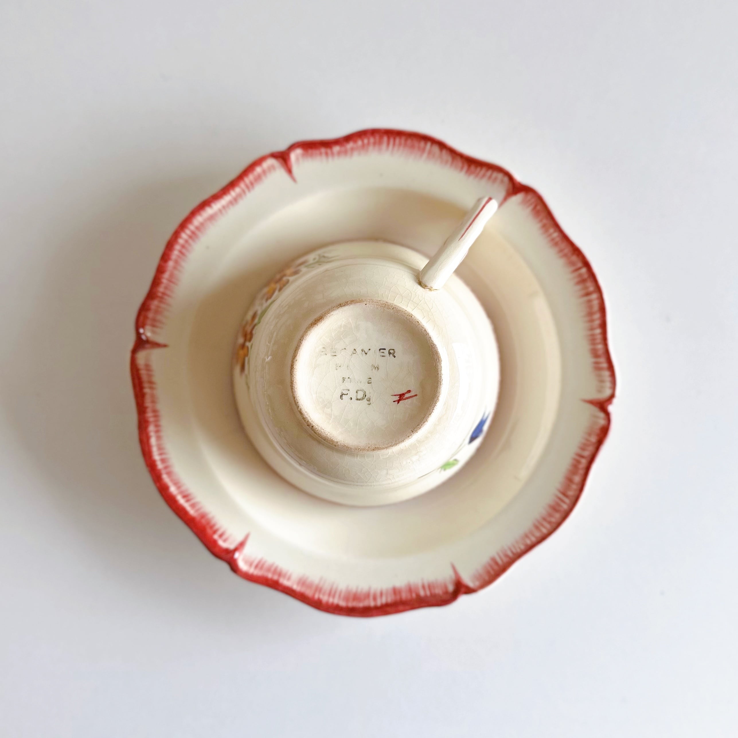 Creil et Montereau クレイユ・モントロー カップ&ソーサー B