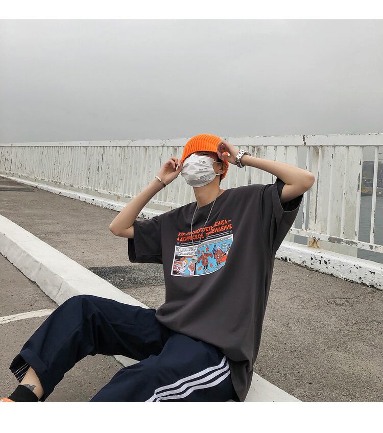 全4色 Tシャツ カットソー プリント カジュアル シンプル