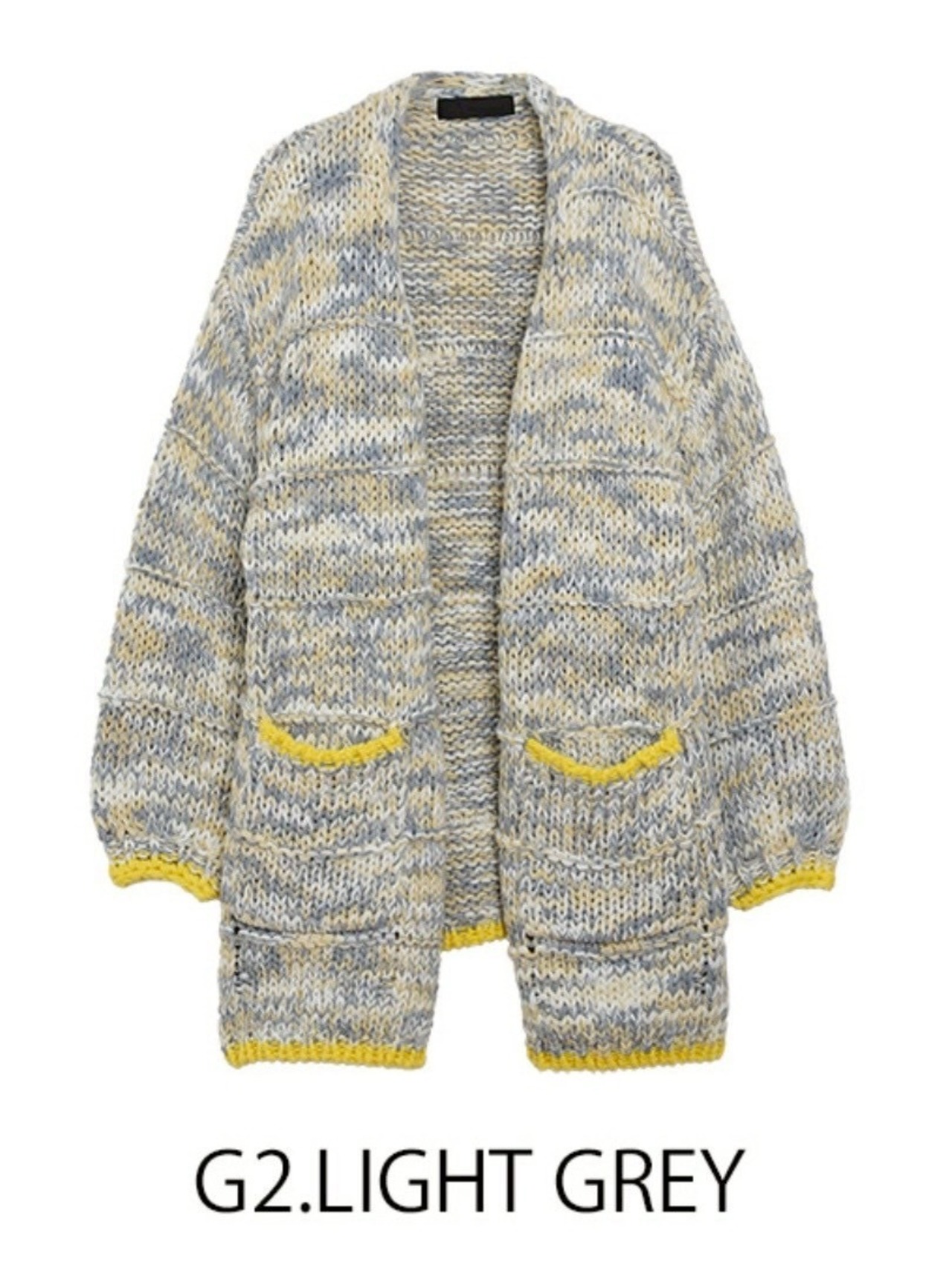 ミカーレミカーレ MICALLEMICALLE ミックスヤーン　ロングカーディガン