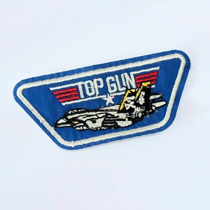 送料無料！ ★刺繍アイロンワッペン★【 TOP GUN ( トップガン ) エンブレム ミリタリー 】〚アメリカン雑貨 アメトイ〛
