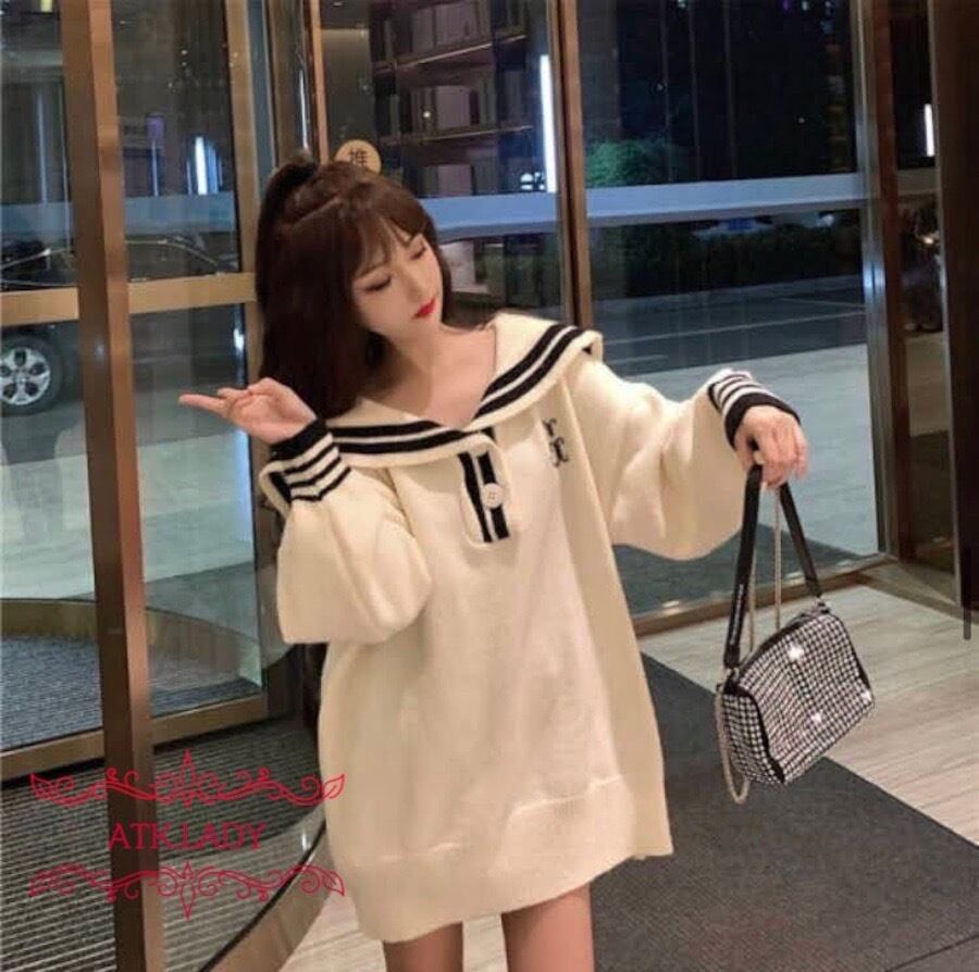 ATK.LADY】M74 セーラーカラー ニット 薄い セーター ビック big