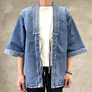 "DENTO" DENIM KIMONO JACKET ［SHORT SLEEVE］