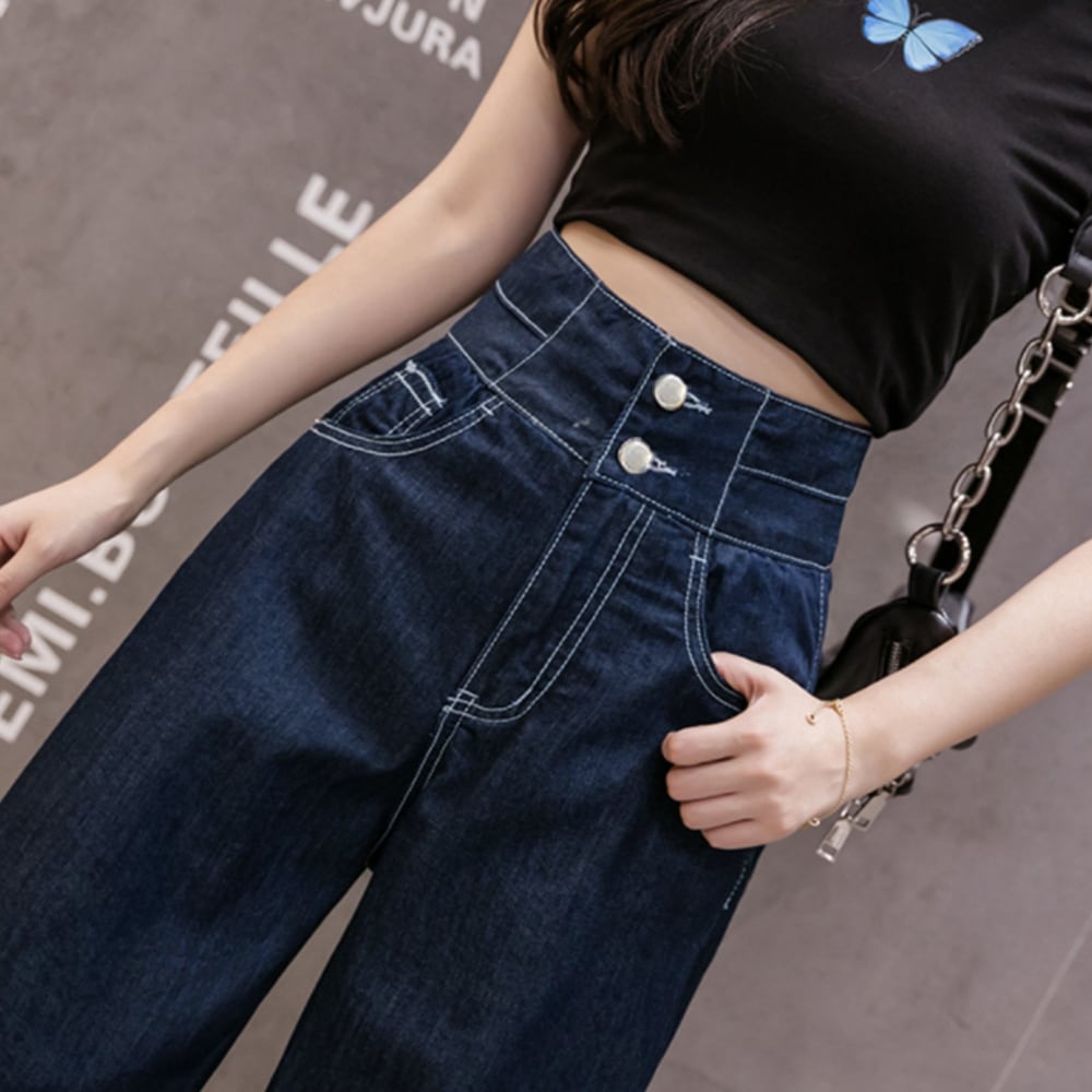 デニム ワイドパンツ レディース 韓国 ジーンズ ストリート系 おしゃれ 大人 きれいめ かわいい カジュアル アメカジ ハイウエスト 大人可愛い 大人女子