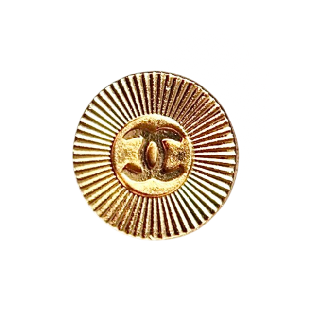 【VINTAGE CHANEL BUTTON】インパクトゴールドボタン 18mm C-25058