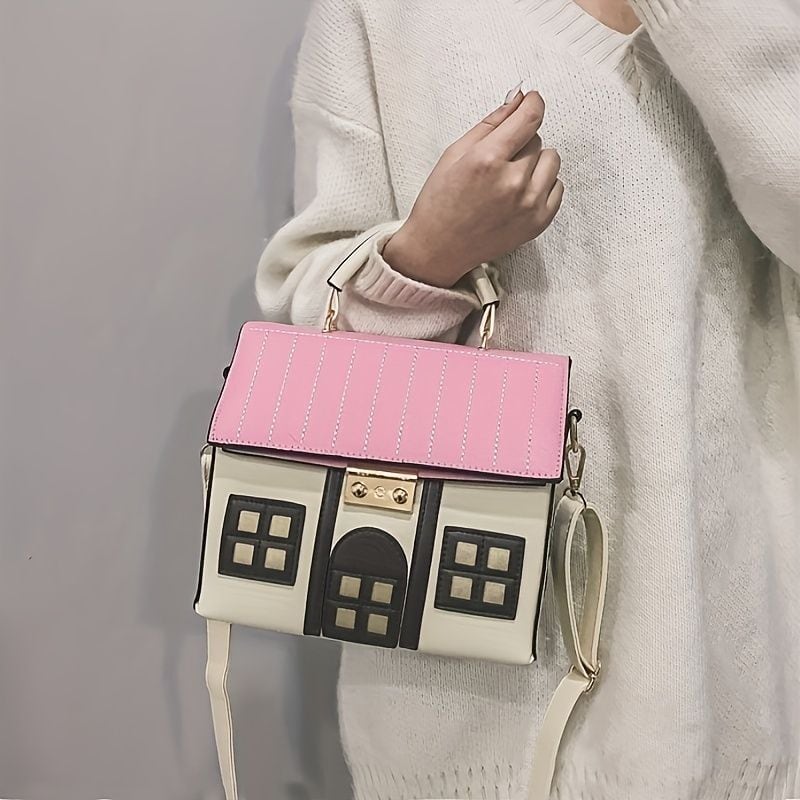 お家型ハンドバッグ クロスボディバッグ かわいい カートゥーンコイン