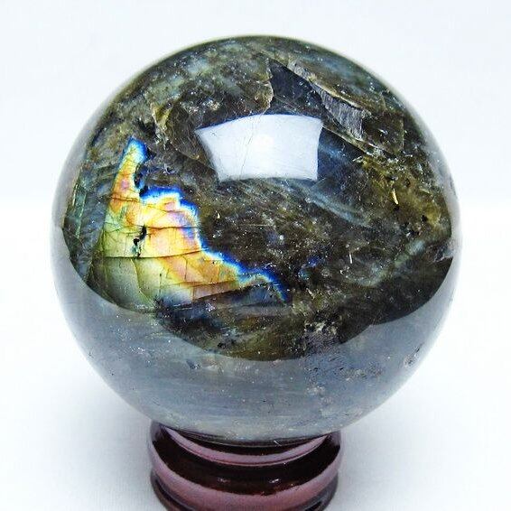 ラブラドライト 丸玉 86mm スフィア 一点物 151-9217