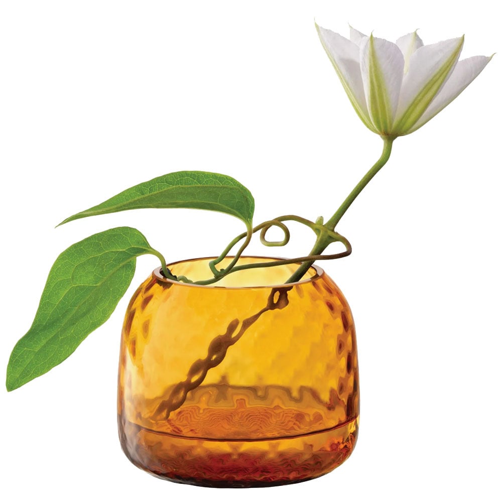 LSA Dapple ダップル Vase / Tealight アンバー LDP18 G1753-07-131 / エルエスエー フラワーベース 花器 花瓶 キャンドルホルダー