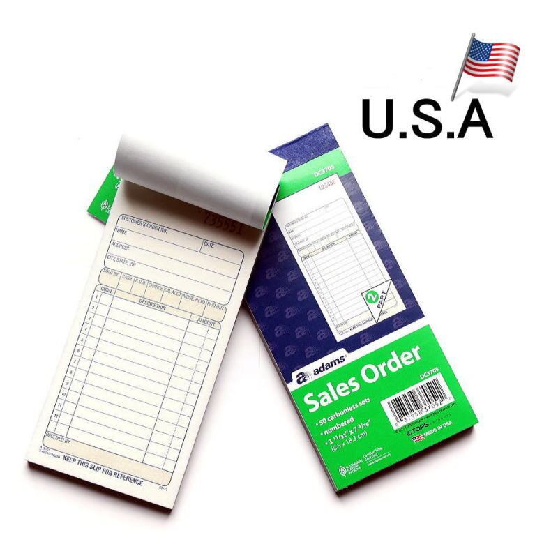 送料無料】USA アメリカン 売上伝票 ADAMS セールスブック 2枚複写式