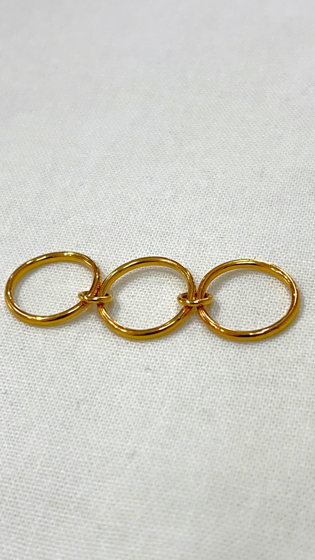 【unique】3 CO ring gold