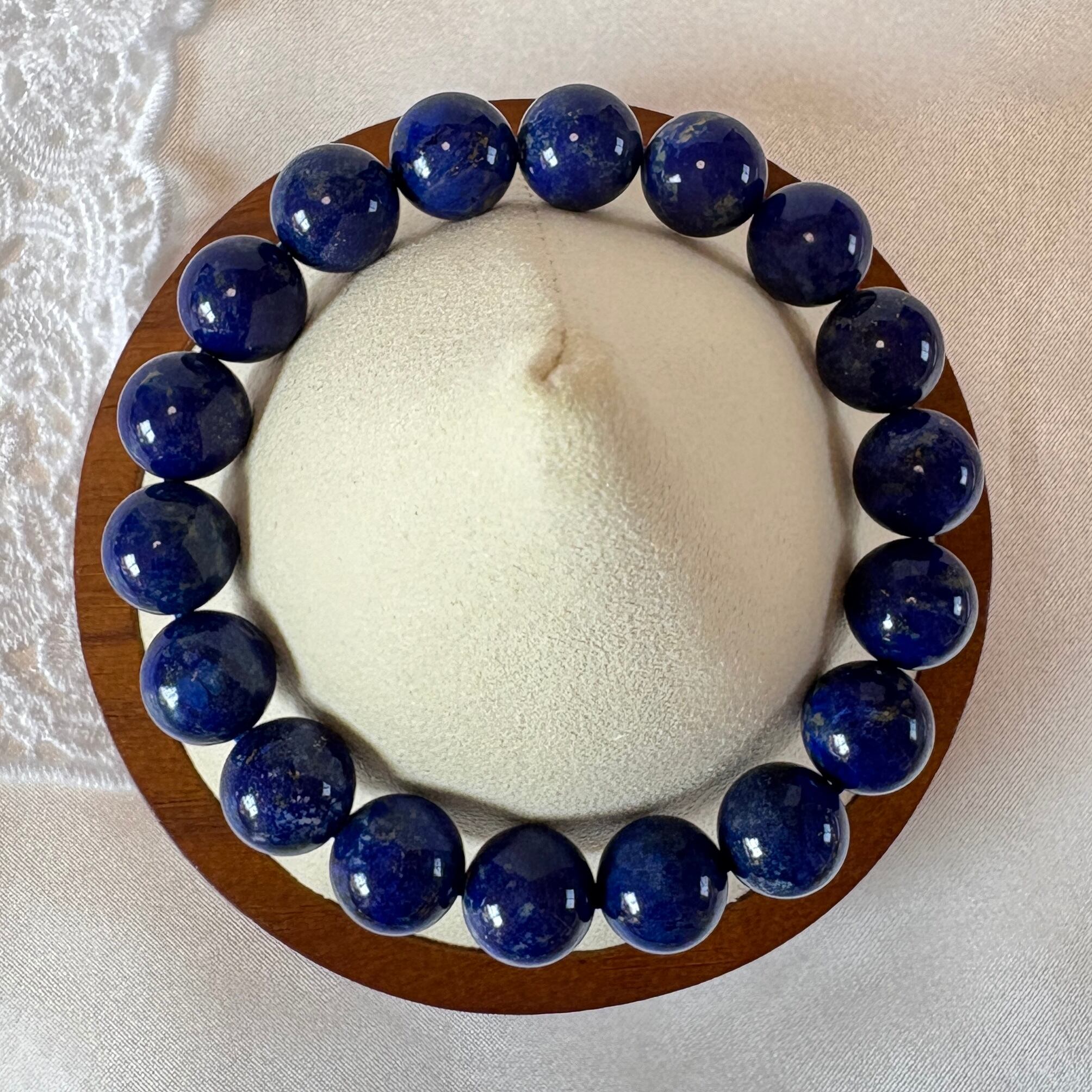 高品質品 ラピスラズリ アフガニスタン産 10㎜珠 内周15㎝(一点もの)