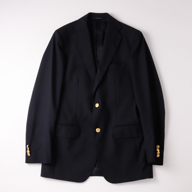 【極美品】BROOKS BROTHERS Loro Piana wool Navy blazer size38 made in Italy extra condition／ブルックス ブラザーズ ロロ・ピアーナ 高級生地 ウール 紺ブレ ネイビー ジャケット サイズ38 金ボタン ハンドステッチ 定価約20万 イタリア製