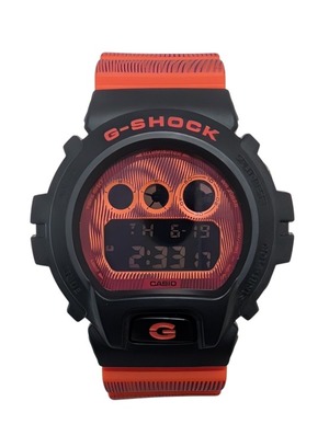 新品同様 カシオ Gショック DW-6900TD オレンジ 6900シリーズ Time Distortion 腕時計 メンズ デジタル ウォッチ CASIO G-SHOCK ジーショック  【中古】0619h1561