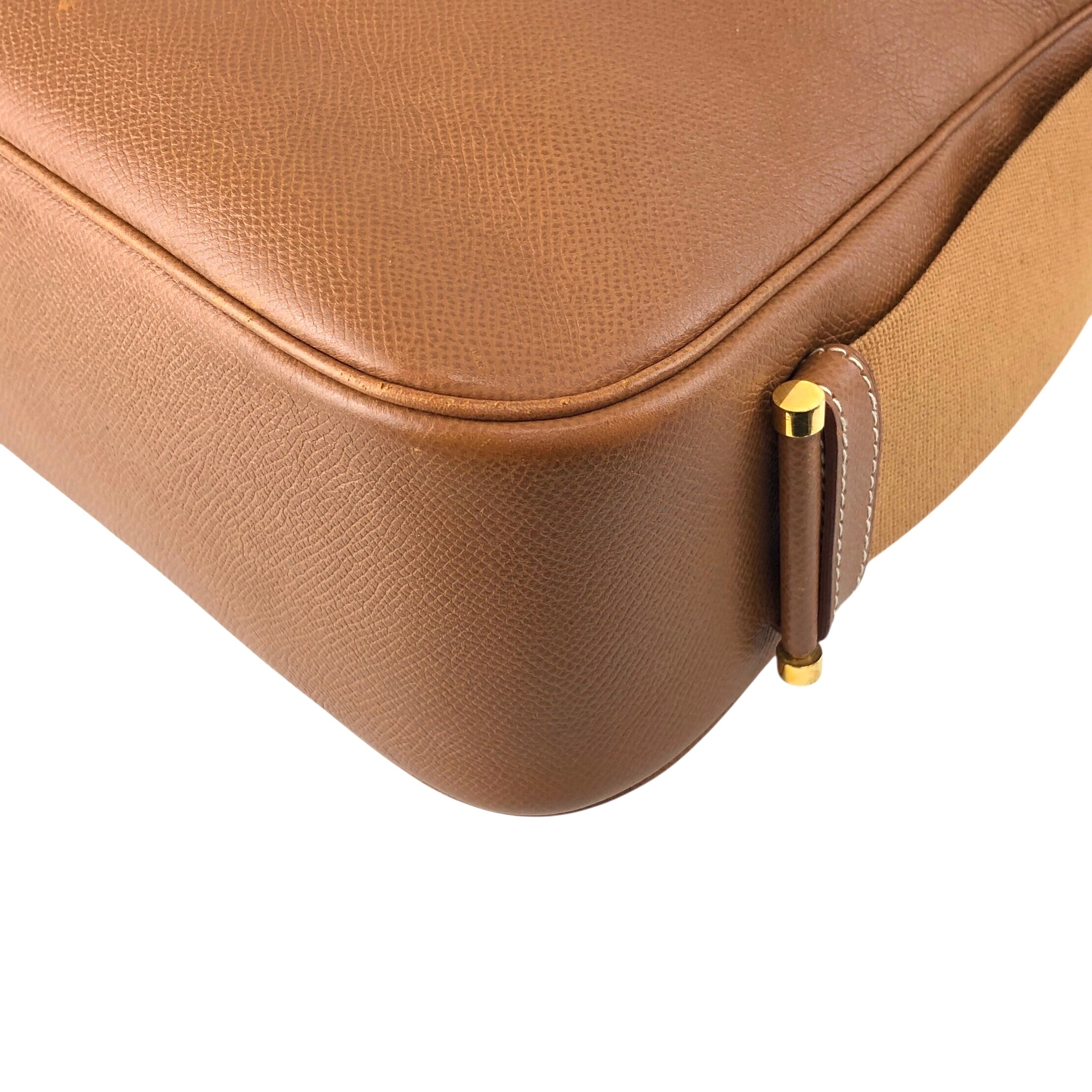 HERMES エルメス サコ ショルダーバッグ キャメル クシュベル レザー