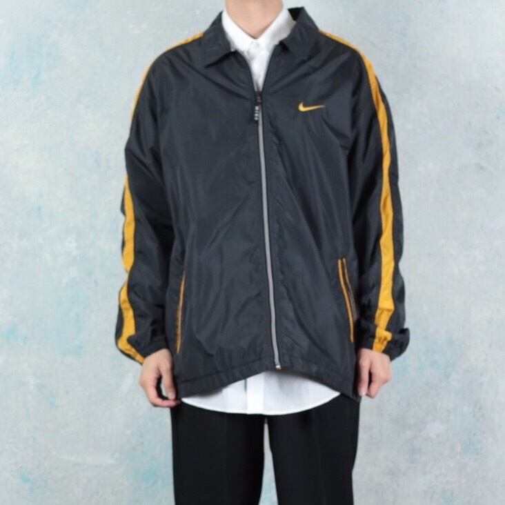 NIKE ブラック×イエロー サイドライン トラックジャケット【FF-3124】 | cv