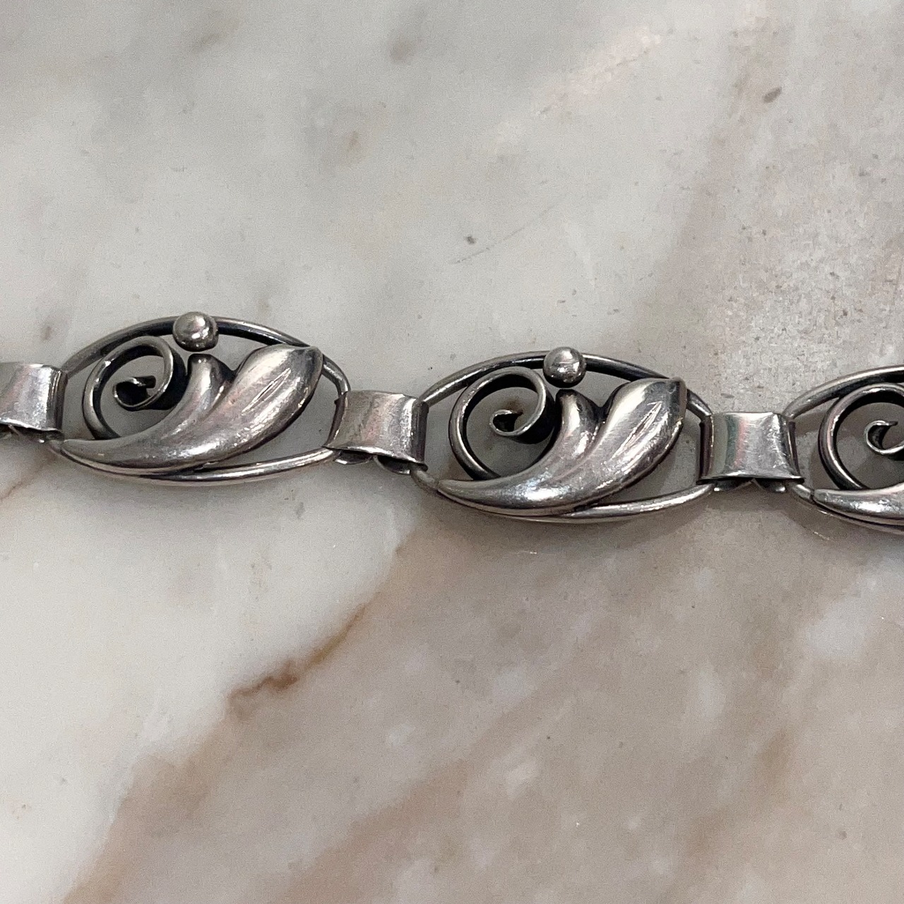 vintage silver Scandinavian style bracelet