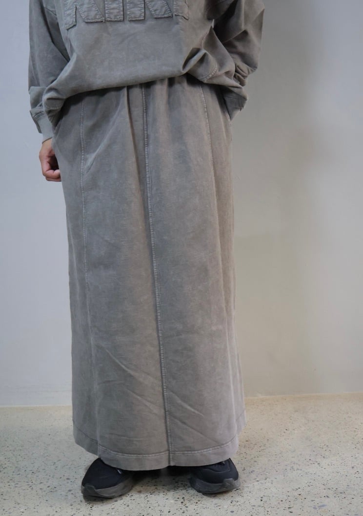 MINI裏毛ピグメントスカート【12507-304-10 CHARCOAL / 02】2025AW