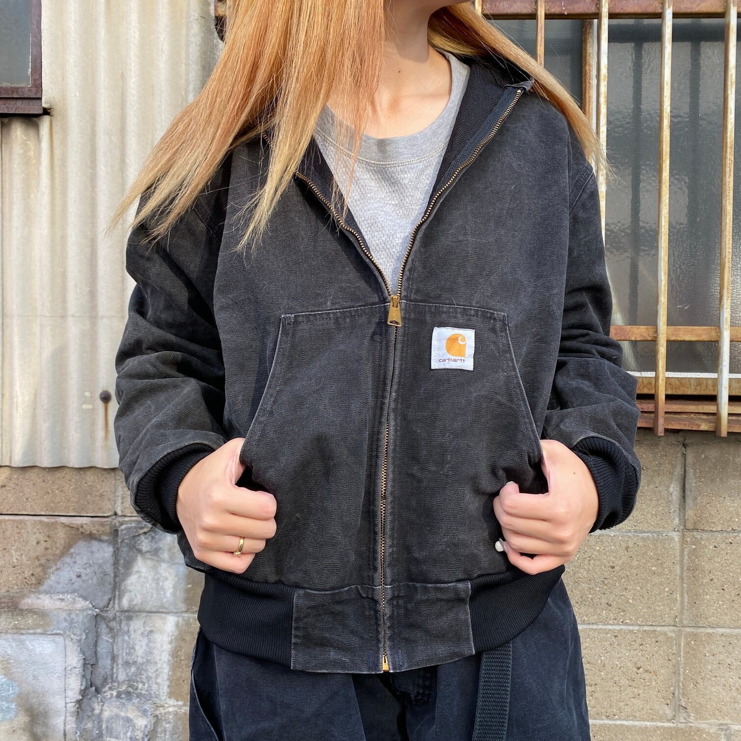 Carhartt カーハート アクティブジャケット 企業 ブラック USA製-