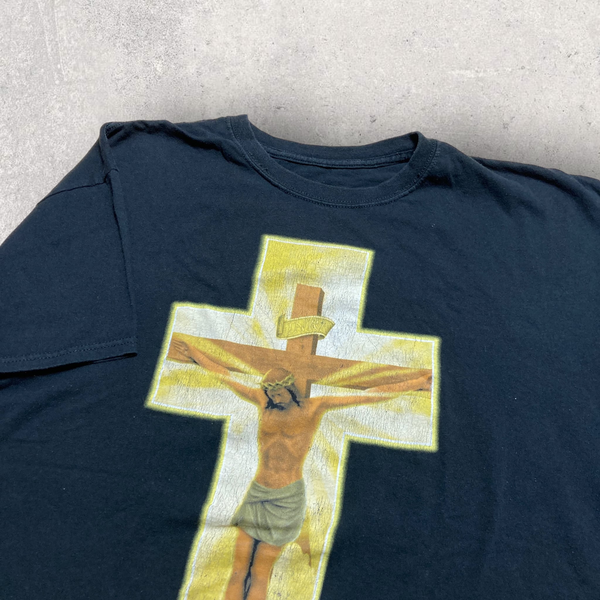 90s キリスト　宗教　十字架　ヴィンテージ  　Tシャツ　黒　アメリカ製