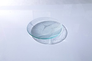 昭和型ガラス「折鶴」 皿 円形 小(Φ120mm)