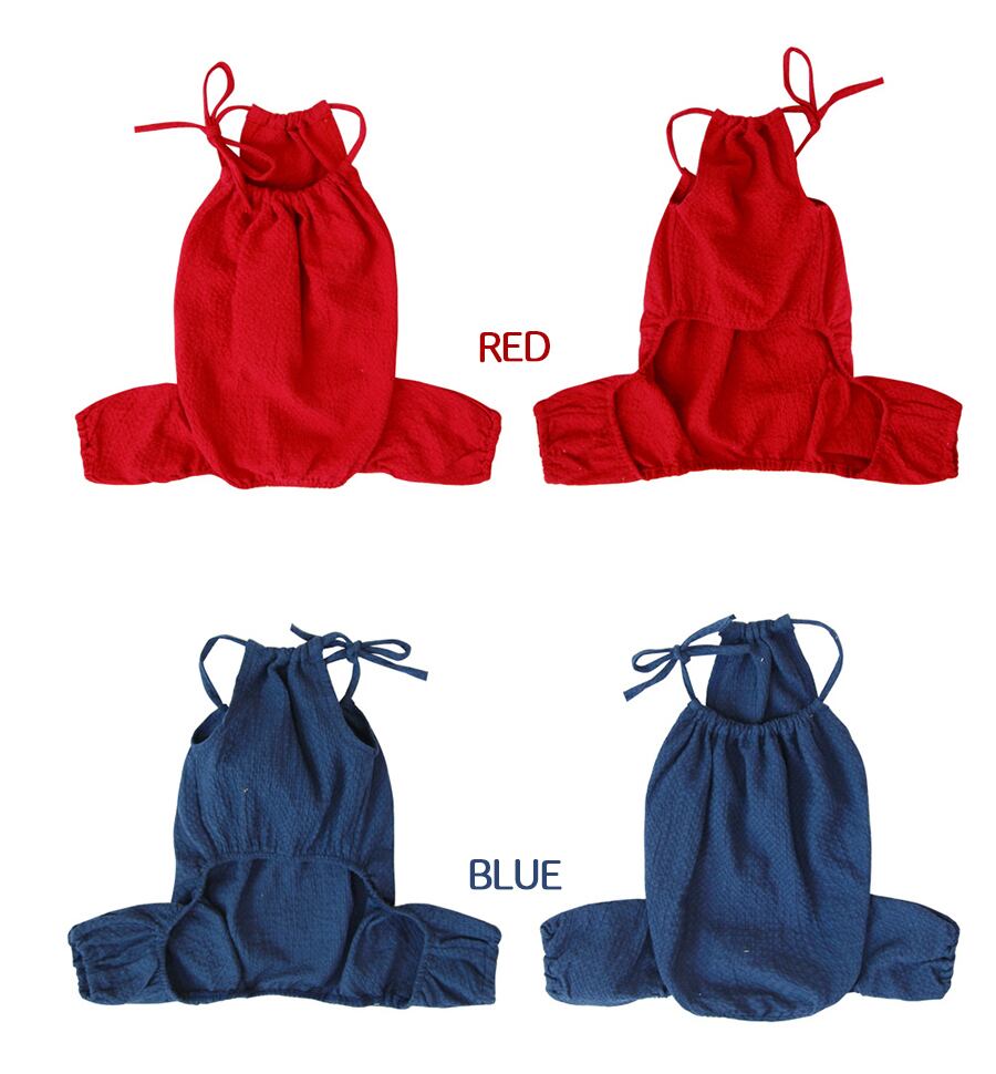 vienna romper S ~ XL 2color / 犬服 オールインワン 韓国犬服 ドッグウェア ロンパース ふんわり ボリューム感 ゆったり 袖なし つなぎ 小型犬中型犬 無地 シンプル