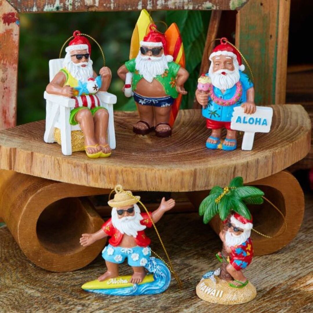 アロハサンタ クリスマスオーナメント シッティング】 ハワイアン雑貨