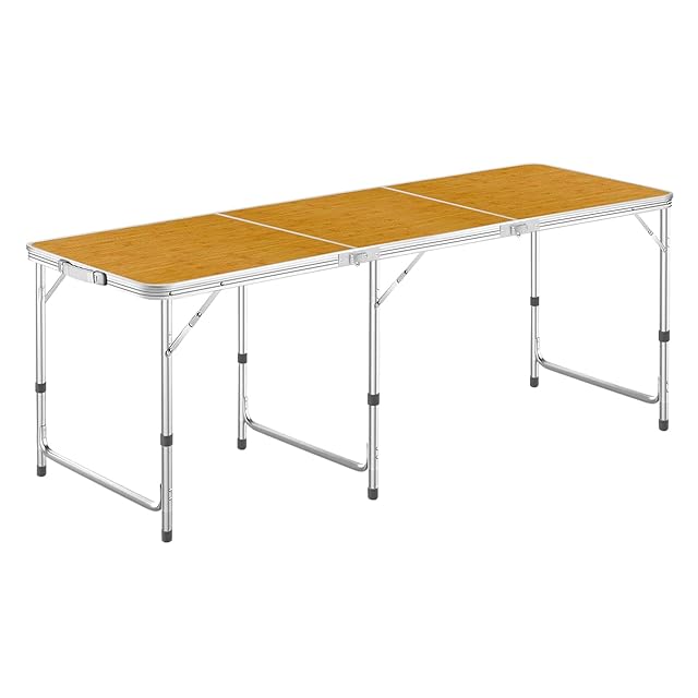 KingCamp アウトドア テーブル 折りたたみ 高さ調節 ガラス繊維ボード