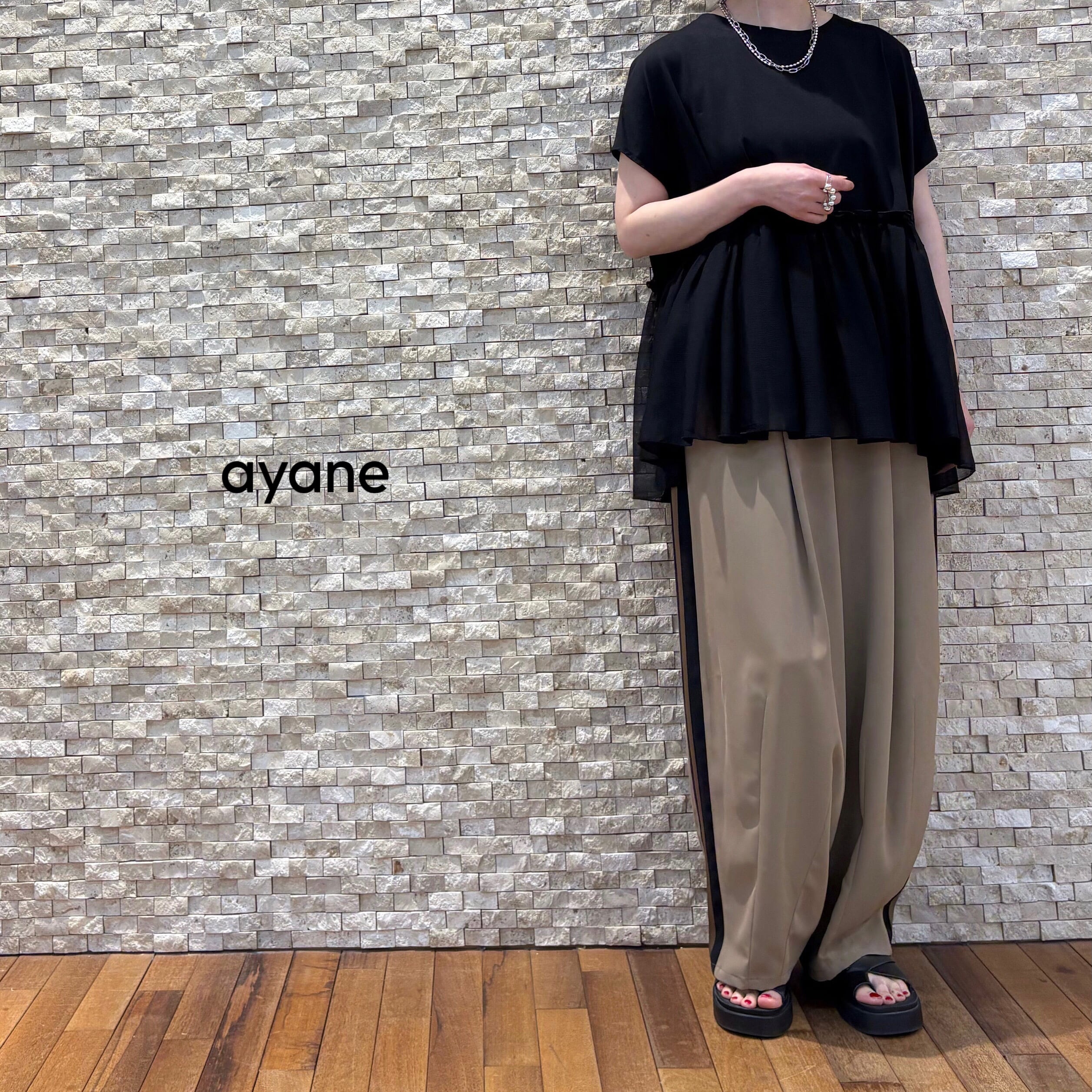 【ayane】テロテロタックラインパンツ(836612)