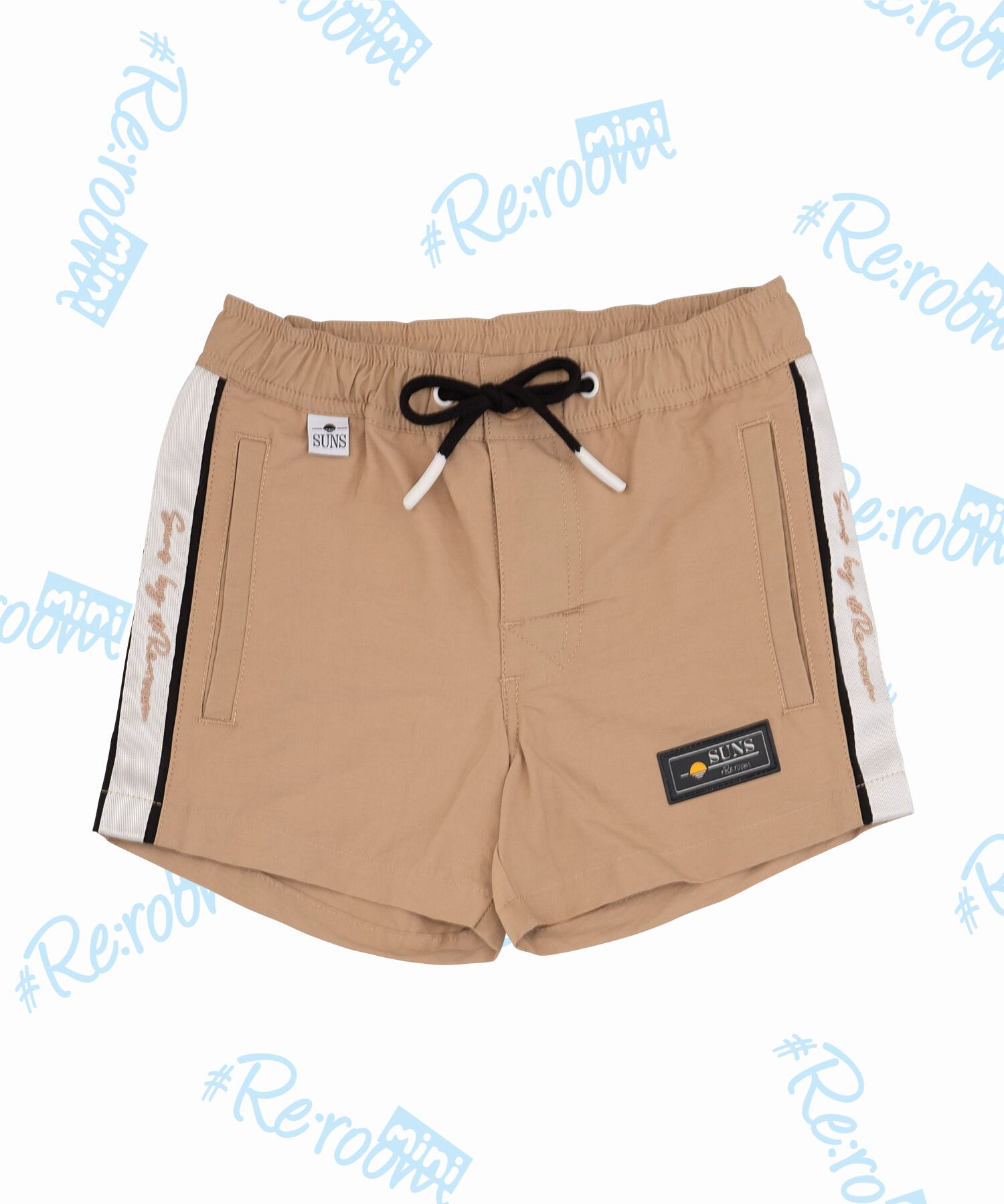 SIDE LINE LOGO EMBROIDERY BOARD SHORTS for KIDS［RSW069］