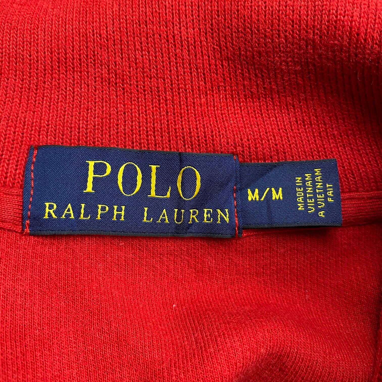 Polo　ポロラルフローレン　スウェットトレナー　紺ネイビー　M　赤ロゴ