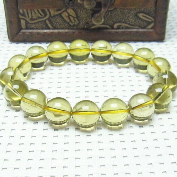 ミルキークォーツ イエロー ブレスレット 12mm 111-1741