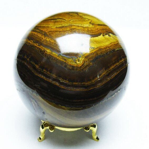 アイアンタイガーアイ 丸玉 78mm スフィア 一点物 151-8136