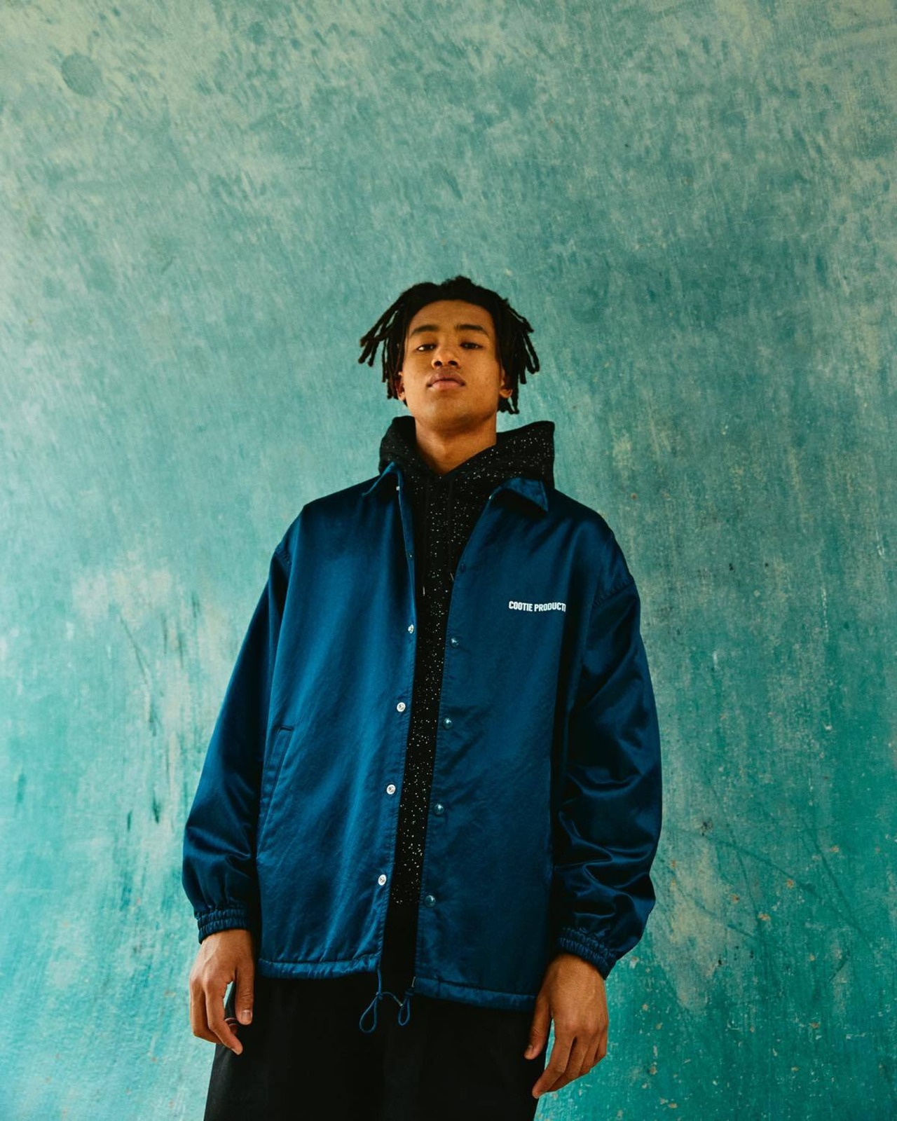 C/R Satin Coach Jacket - Blue -