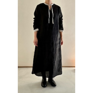 UREIA DRESS BLACK  fog linen work   フォグリネンワーク　