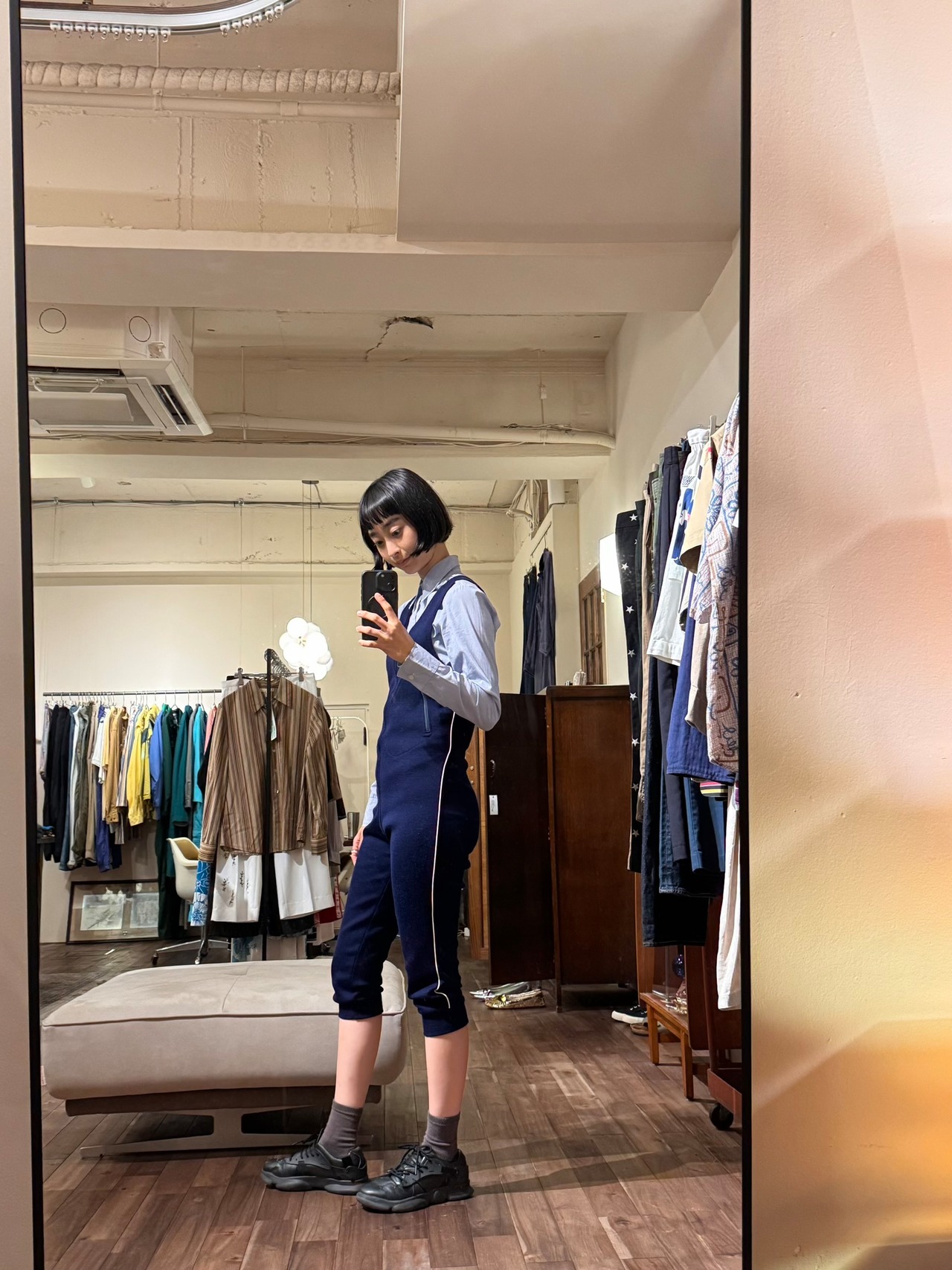made in Italy ネイビーオールインワン