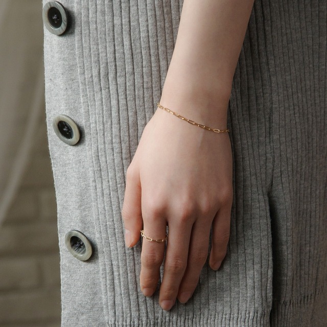 K18イエローゴールドチェーンリング【MKY0035R1】