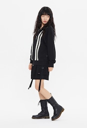 DAMAGE LINE ZIP UP_BLACK
