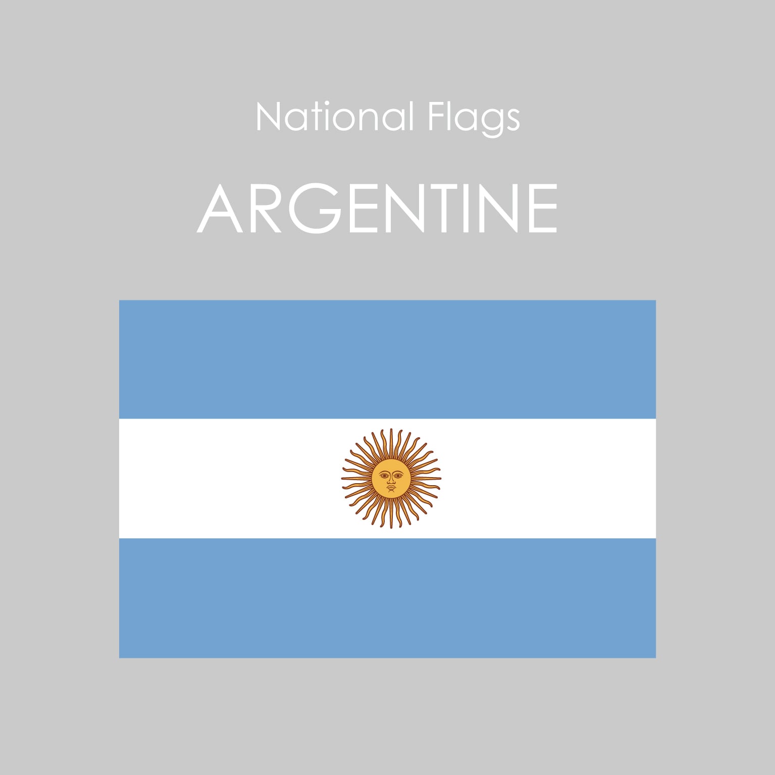国旗ステッカー　アルゼンチン