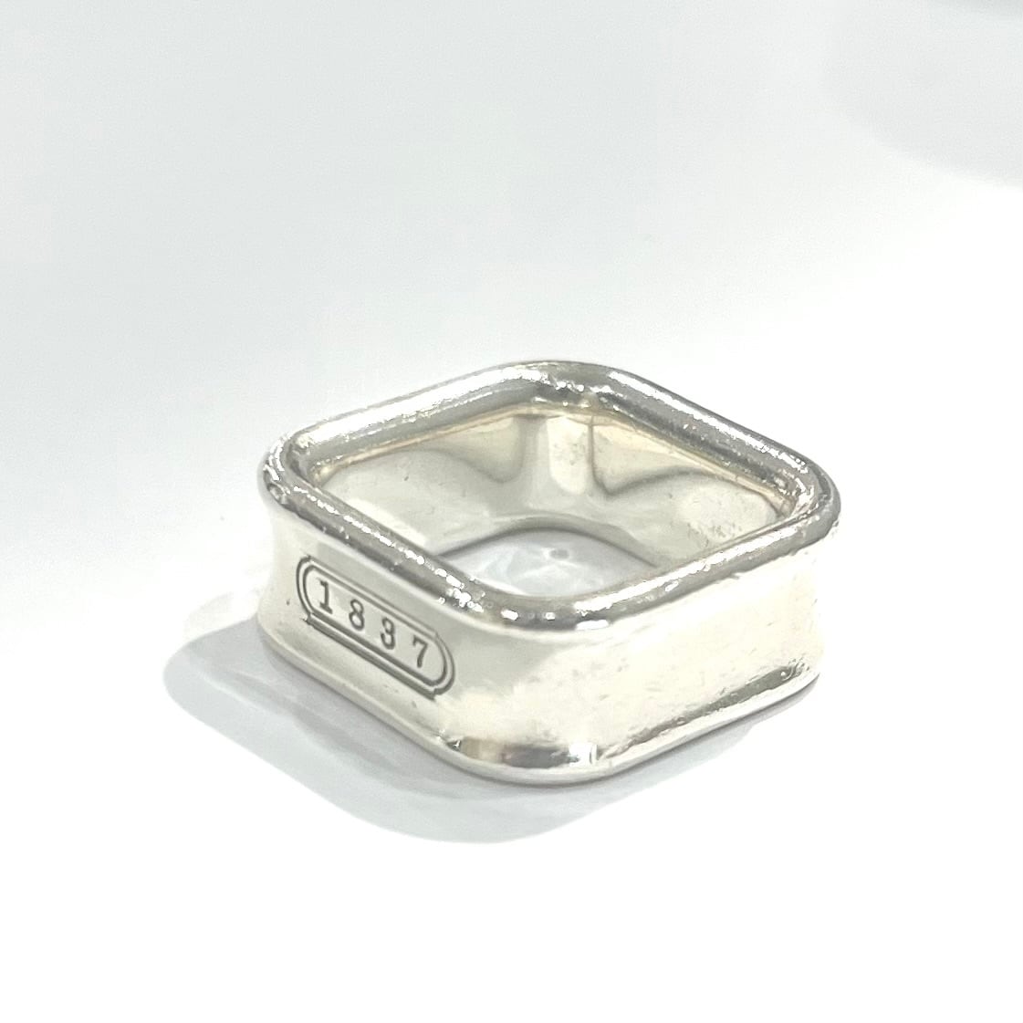 TIFFANY&CO.】【11-12号】2453 T&CO 1837 スクエアリング／シルバー925