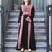 USA VINTAGE EMBRIDERY ETHNIC DESIGN LONG DRESS ONE PIECE/アメリカ古着刺繍エスニックデザインロングドレスワンピース