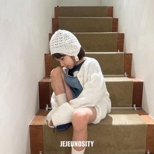 【jejeunosity】ベリーショートオーバーオール24F サロペット デニム 80〜110cm 240901