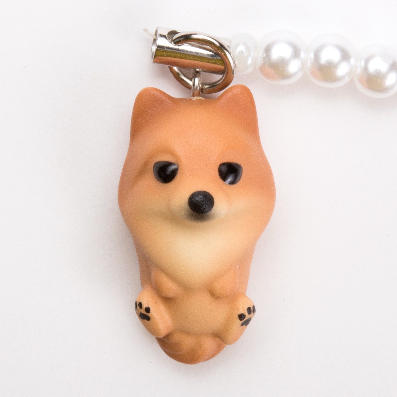 Dog 92 Pomeranian ポメラニアン オレンジ ビーズ ストラップ DN-1801