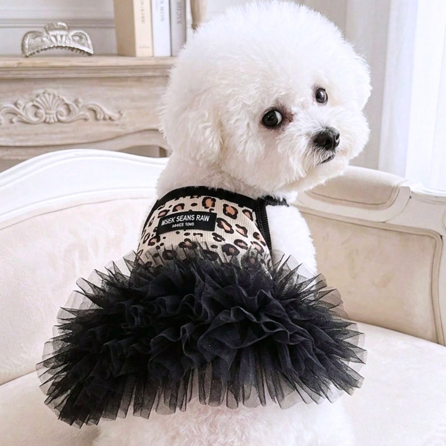 予約】レオパードチュチュワンピース 犬服 レオパード チュチュ